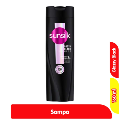 Sunsilk Sampo Glossy Black Botol 160 ml